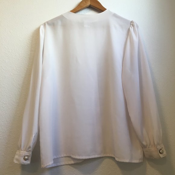 Vintage 80s - 90s Blouse with Lace Detail - Picture 5 of 7